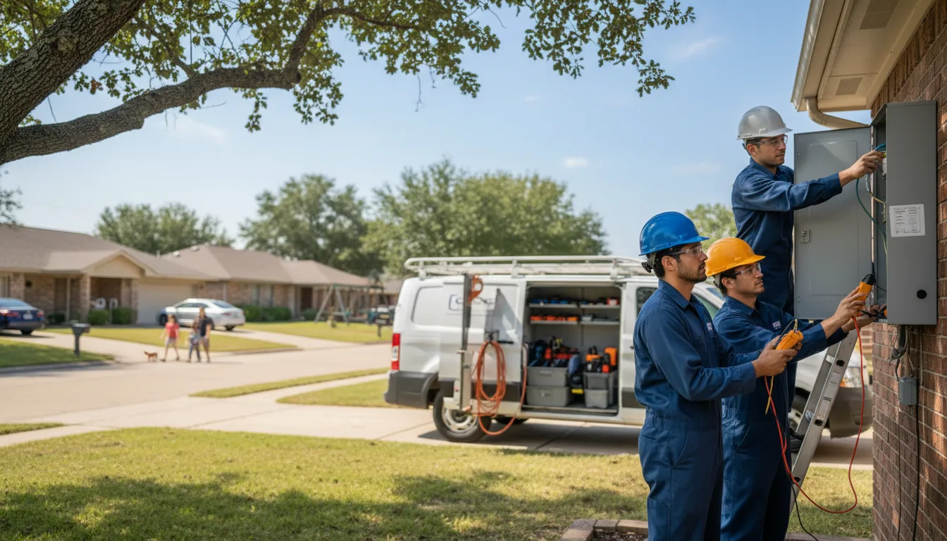 Certified electrician providing emergency electrical services in Cedar Hill, TX